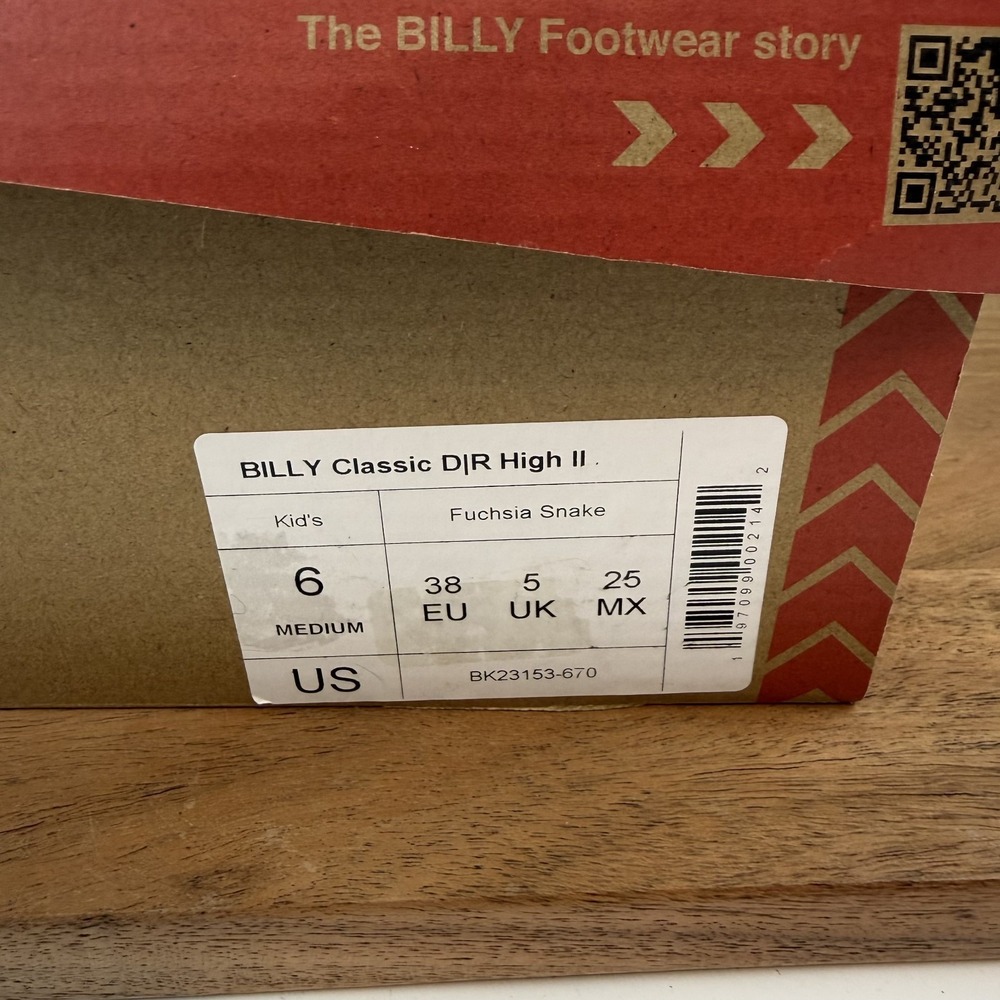New Big Kids Billy Classic D|R High II‎ Pink Scale Casual Sneakers Size 6 Y NIB - Picture 8 of 8